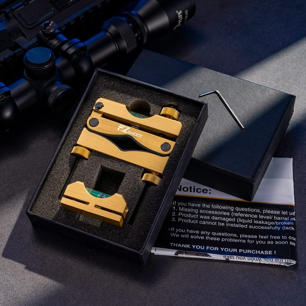 EZshoot Scope Leveling Kit with High-precision Bubble System Gold