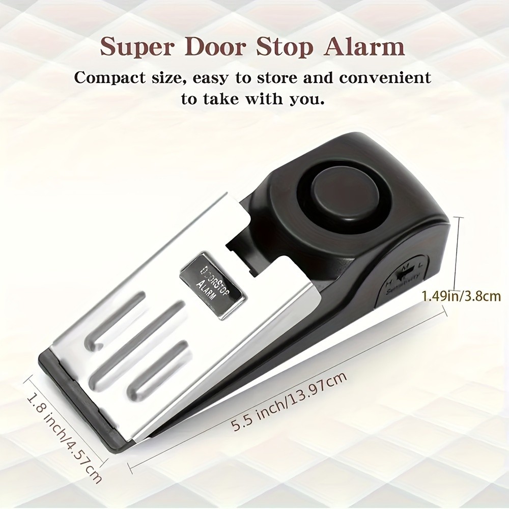 Precision-Made Robust Stable Quick-Install 3PCS Dual-Function Door Stopper Alarm