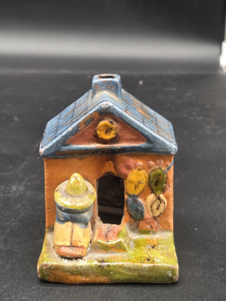 Vintage Incense Smoke House Ceramic Sleeping Man