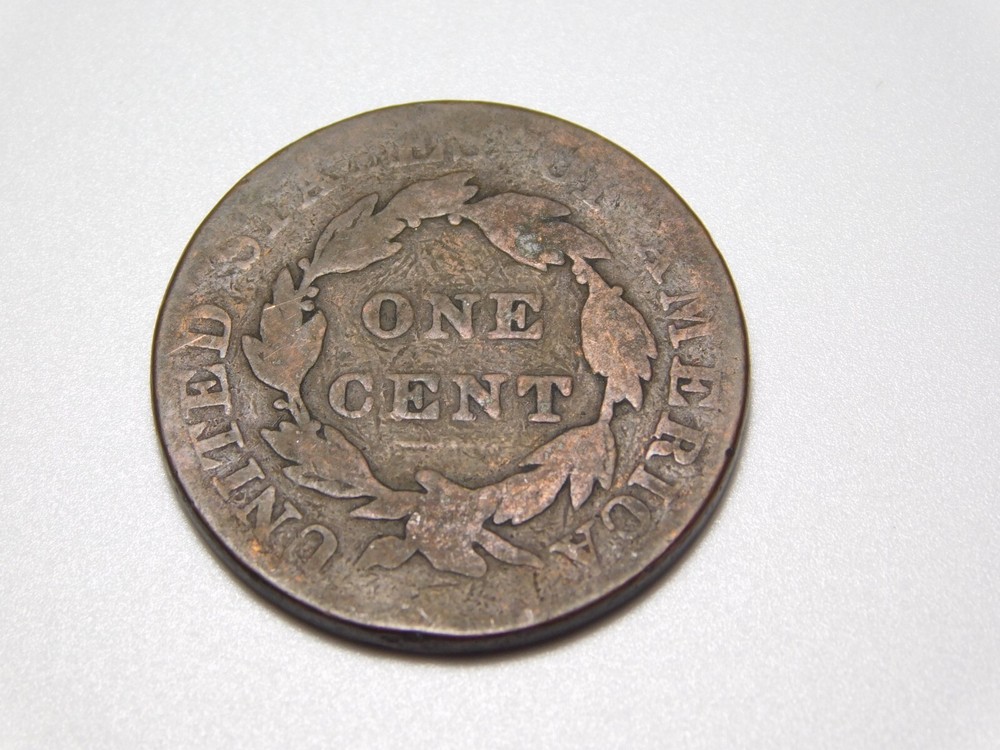 OLD US COPPER COINS 1823/2 CORONET HEAD LARGE CENT