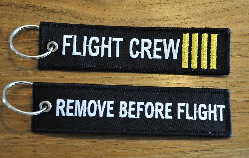 FLIGHT CREW IIII embroidered keychain