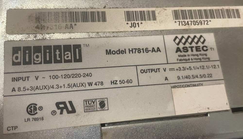 Vintage Digital DEC 3000/600 Model PE42A-BA Workstation