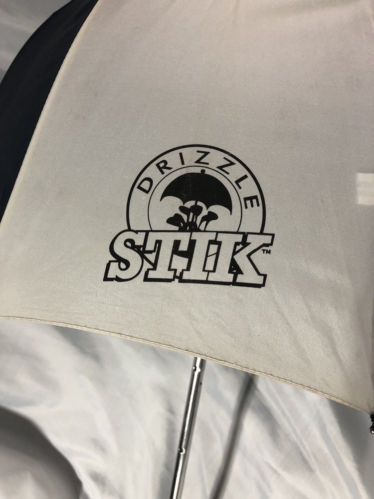 Drizzle Stick Golf Umbrella Navy Blue/ White