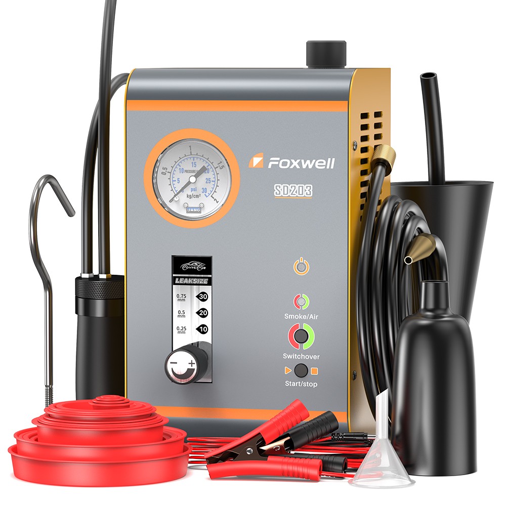 FOXWELL SD203 Auto Pipe Vacuum Detection Tool EVAP Smoke Machine Leakage Tester