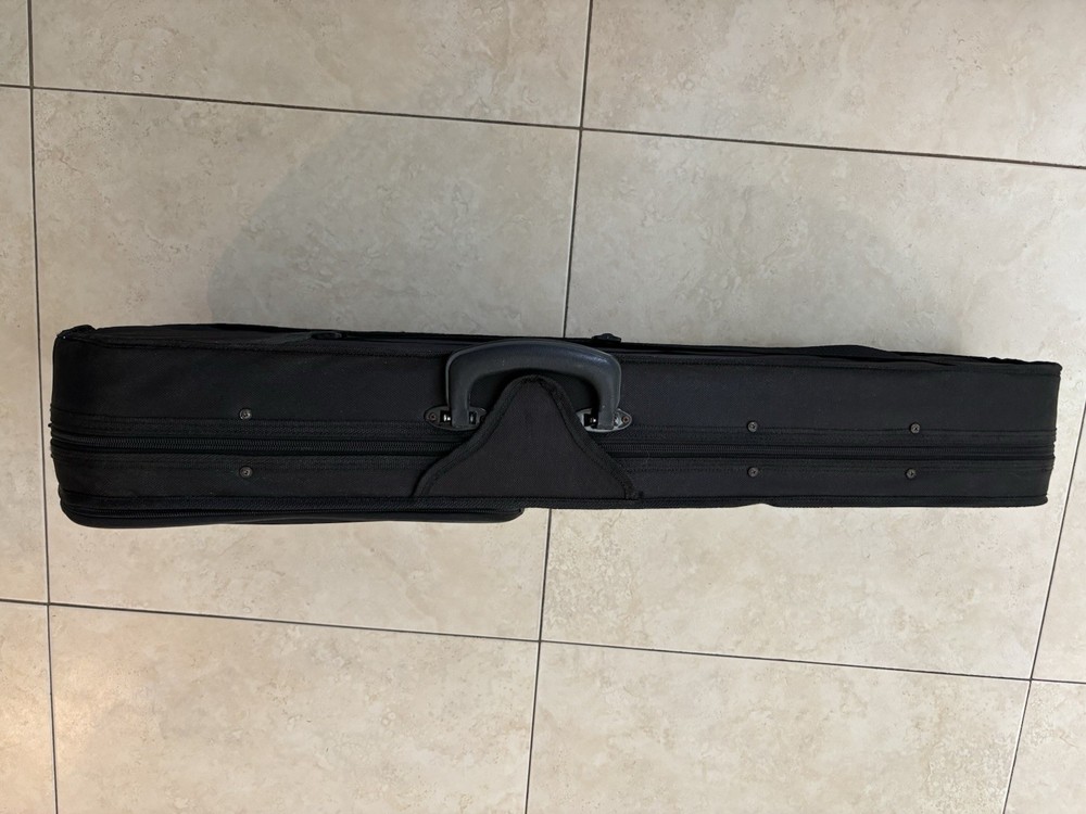 Durable Black Cloth Violin Case with Beige Lining Small