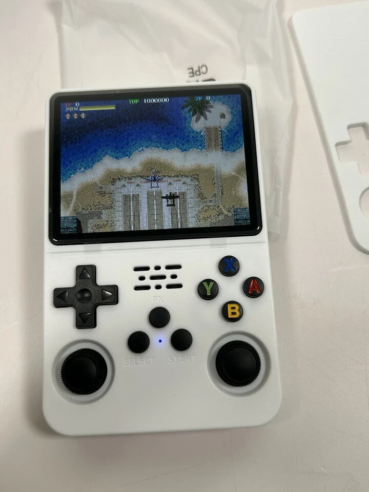 Handheld Game Console, Portable Gaming System, Purple Transparent