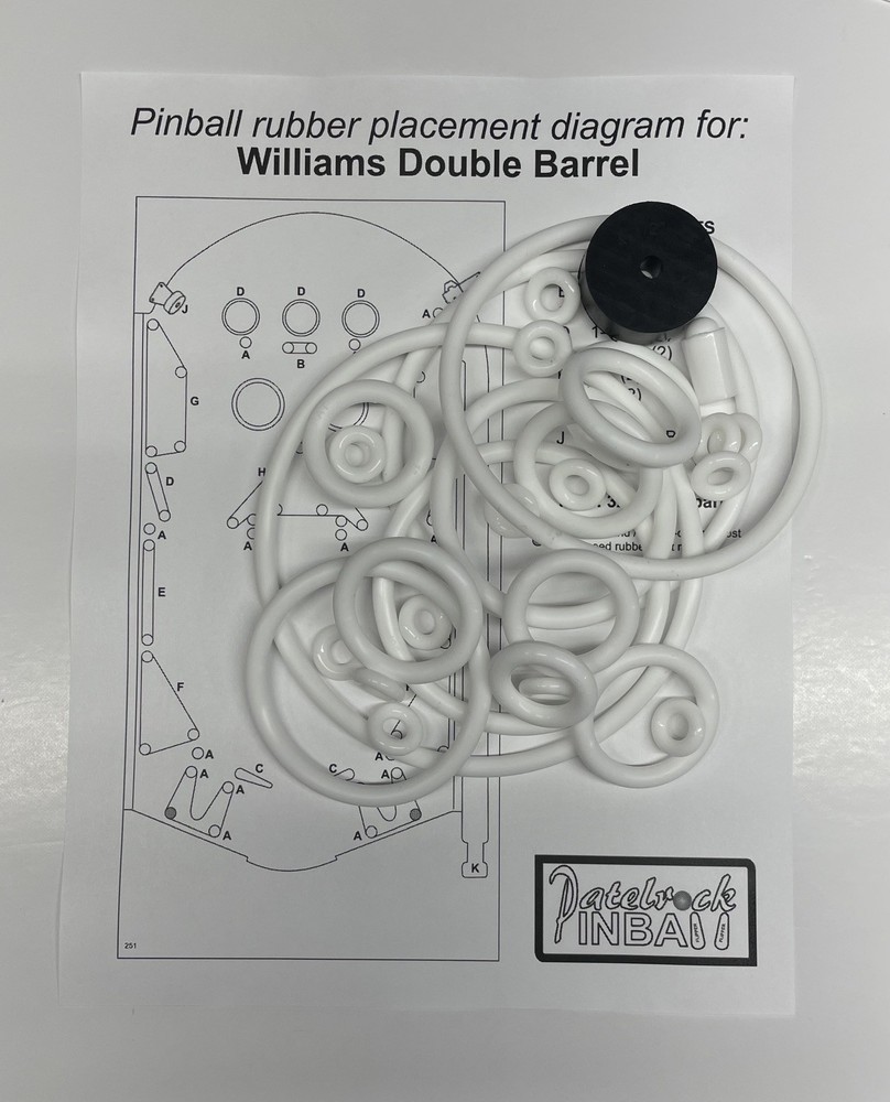 1961 Williams Double Barrel Pinball Machine Rubber Ring Kit