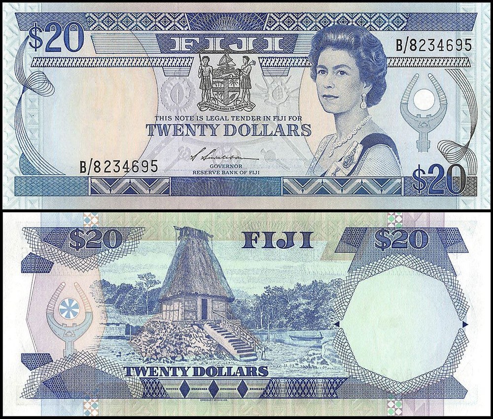 Fiji 20 Dollars, 1988 ND, P-88a, UNC