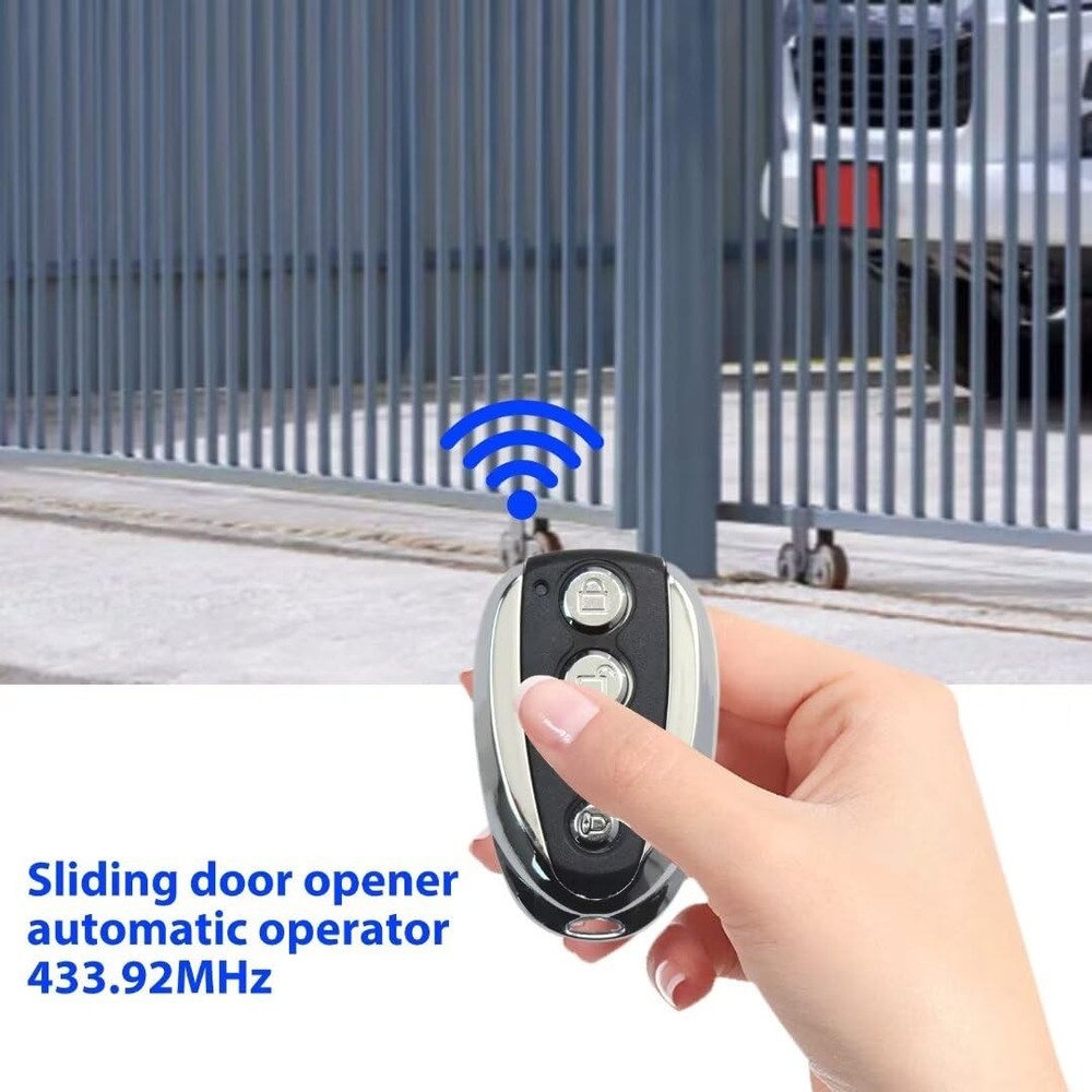 2X Remote Control Backup Key Sliding Gate Opener Automatic Operator 433.92MHz US