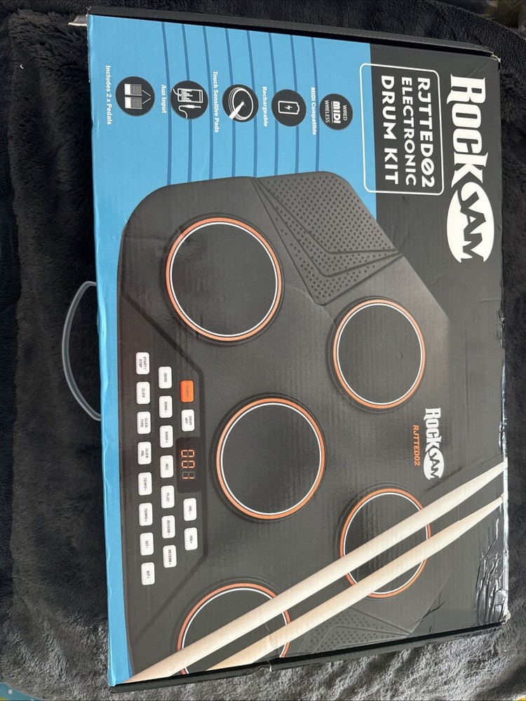 RockJam Bluetooth Midi Tabletop Electric Drum Set