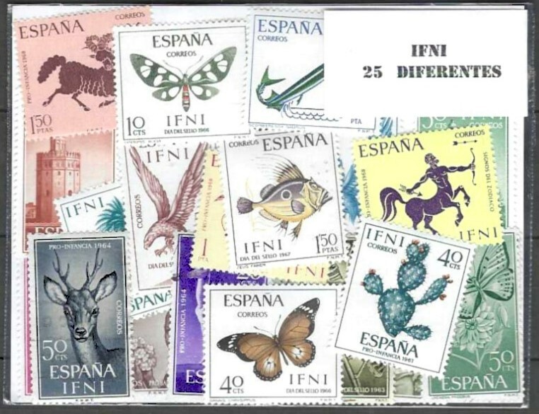 Ifni 25 Different Stamps