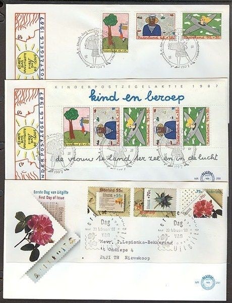 NETHERLANDS 1987/8 FDC’s (x7) (ID:383/D27647)