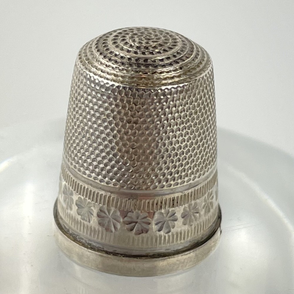 Vintage Solid Sterling Silver Thimble 2cm Probably David Hollander 1981 L #6