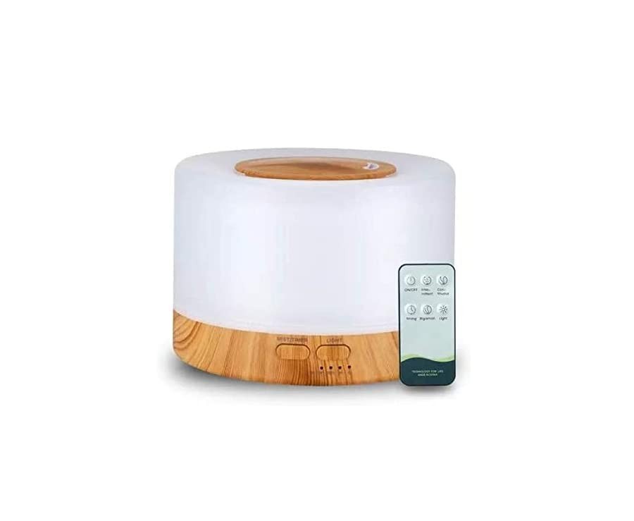ZENVES 500ml Ultrasonic Essential Oil Diffuser with Remote Control LED Light
