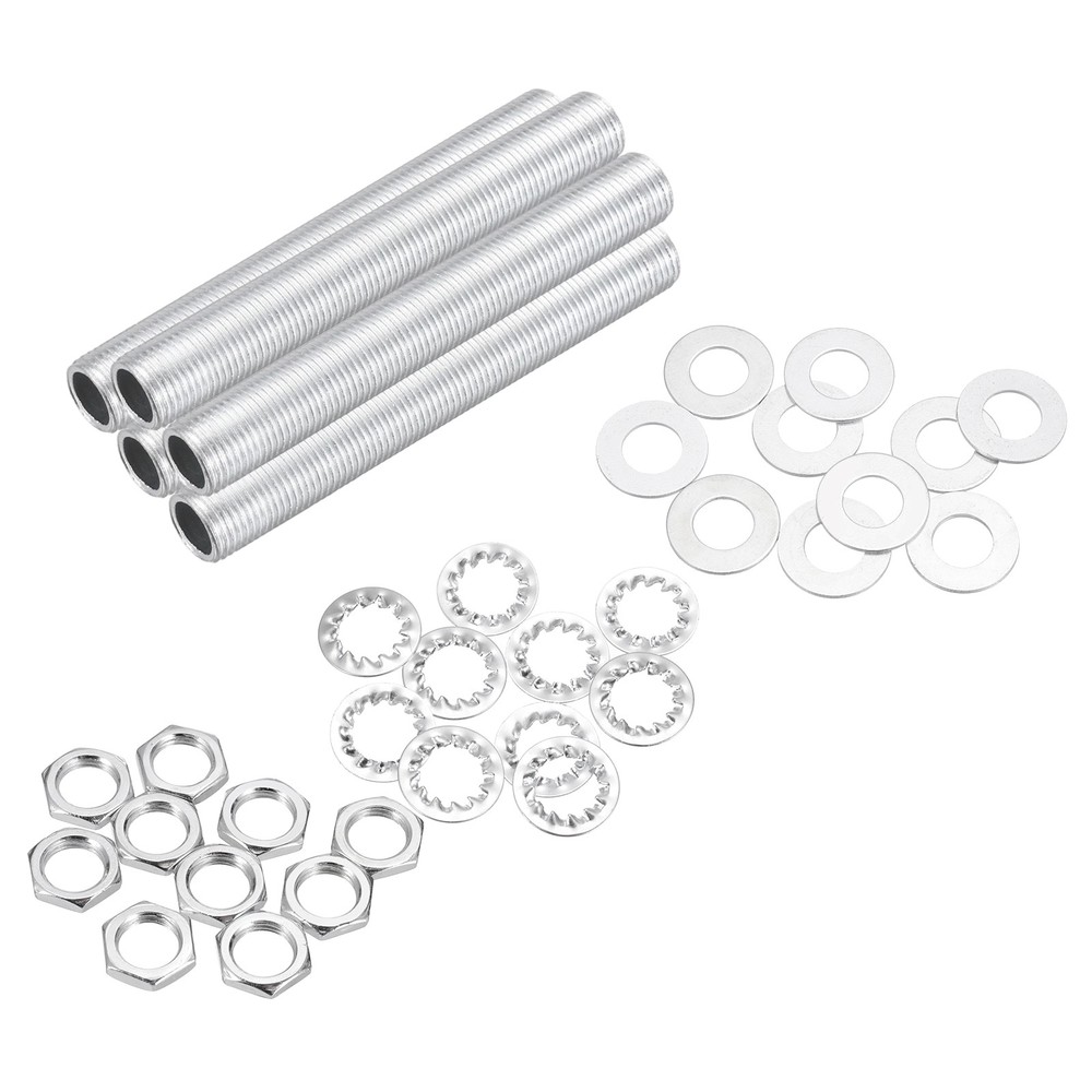 35Pcs 2.6" Lamp Pipe Kit with Nuts Washers 1/8IP Thread Fasteners Assortment