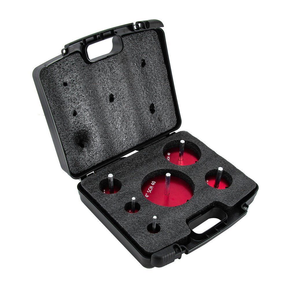Plastic Pipe Fitting Reamer Kit 1/2" Drills PVC Pipe Reamer Tool 6-Piece+Case