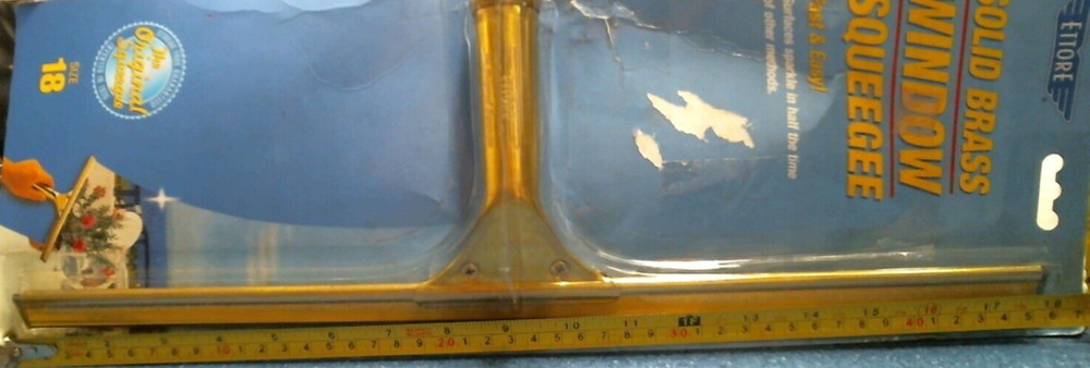 Ettore Solid Brass Window Squeegee 18" (10018) FS