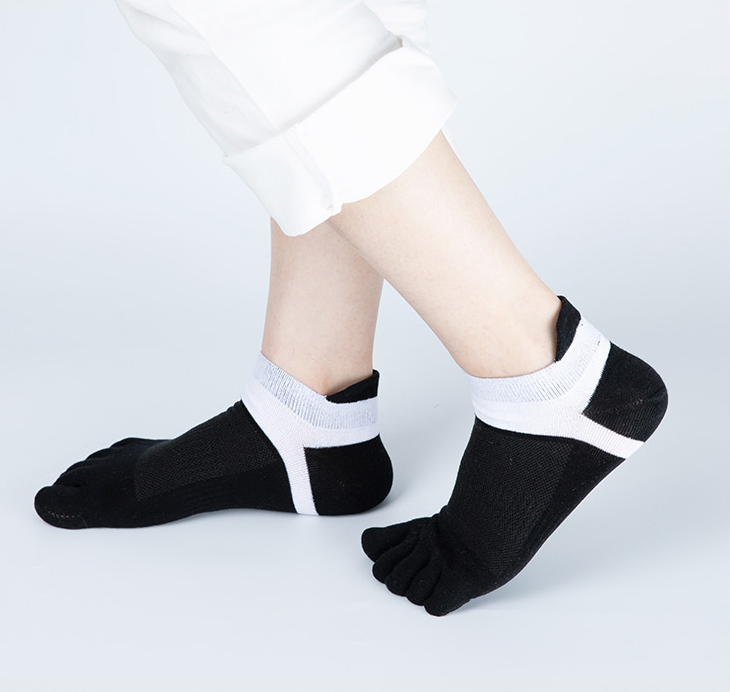 6Pack Men Cotton Toe Socks Five Finger Solid Sport Ankle Breathe Low Cut Classic