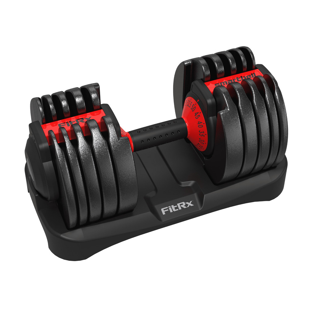 Adjustable Quick Select Single Dumbbell 5-52.5 lbs. Black One Handed Weight