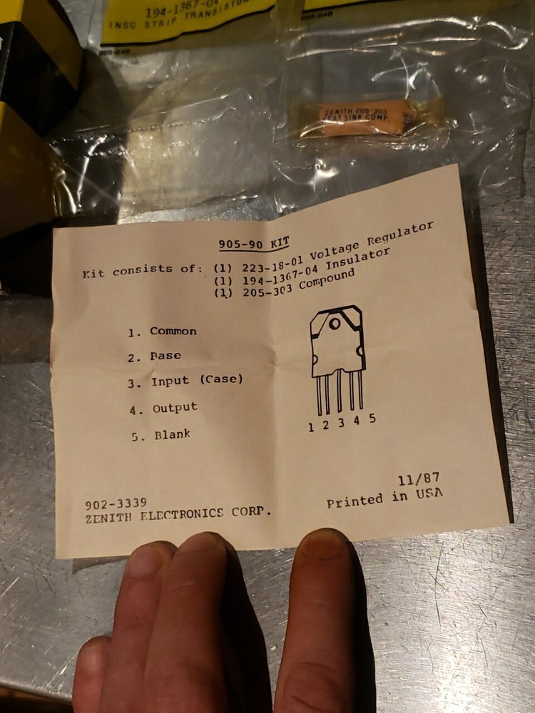 NEW Zenith Replacement Part 905-90 IC Kit NOS