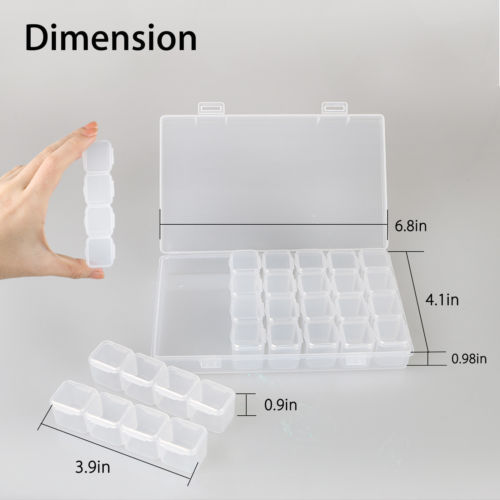 Dental Bur Box Adjustable Container Organizer Storage 28 Slots