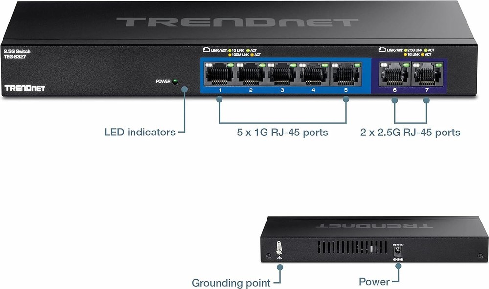 TRENDnet TEG-S327, 7-Port Multi-Gig Switch