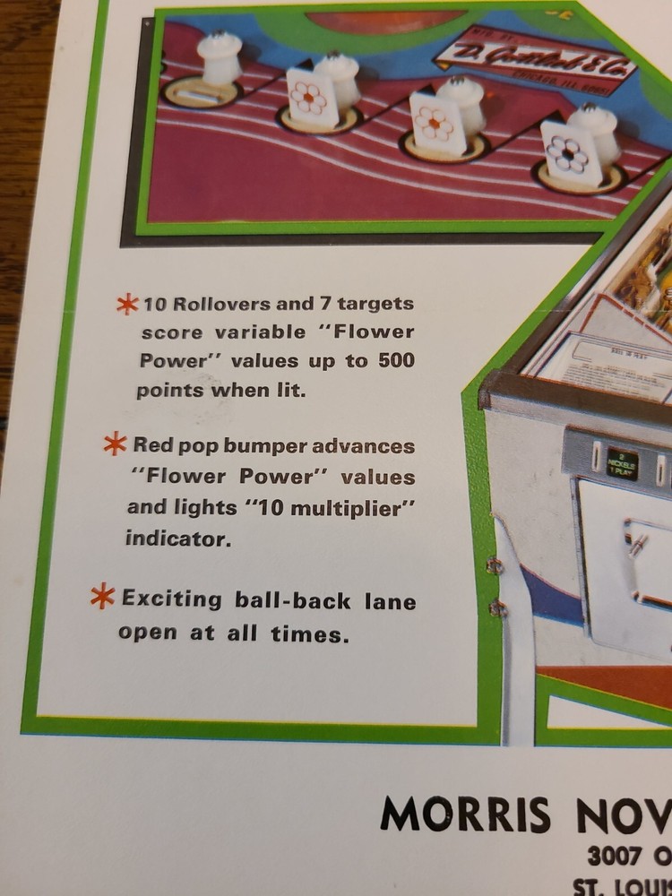 Crescendo Pinball Machine Flyer Gottlieb Original