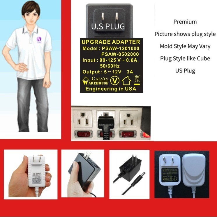 Adapter 93for adapter for 63843 COBRA wireless security CAMERA charger
