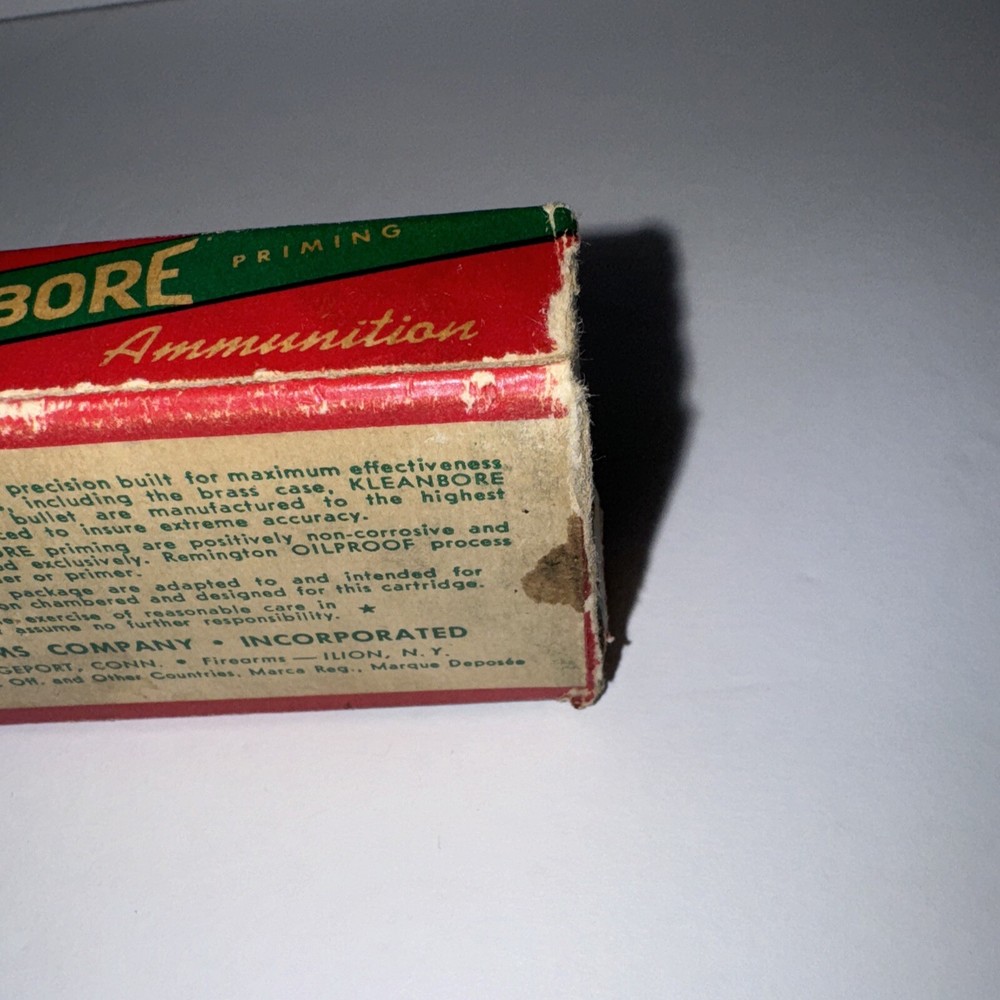 Empty Ammo box Remington Kleanbore 222 Remington