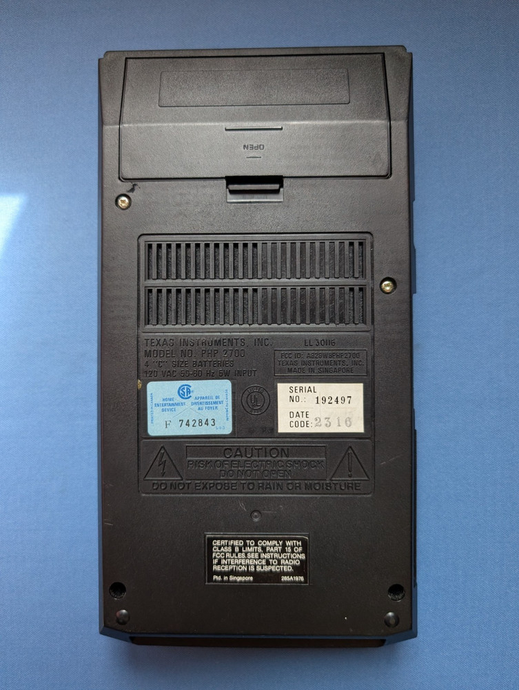 Vtg TEXAS INSTRUMENTS PROGRAM RECORDER Model #PHP 2700