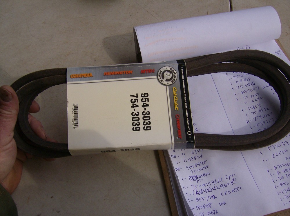 CUB CADET TROY BUILT 9543039 BELT