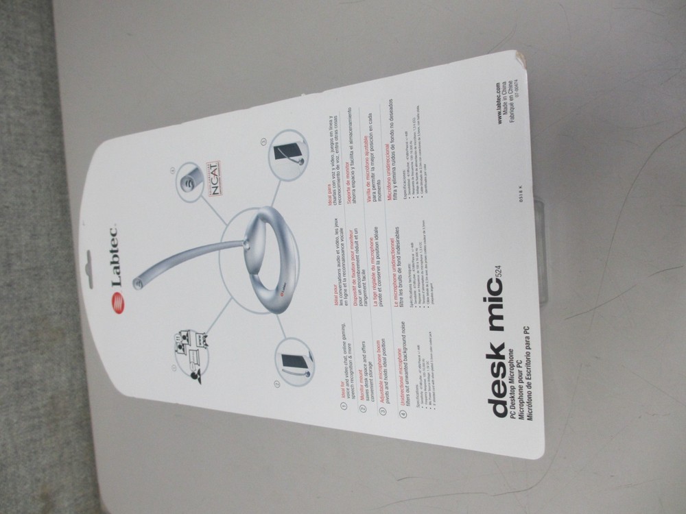 3x Labtec Mic 524 Microphone PC MAC Desktop Computer Unidirectional 980182-0403