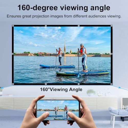 Projector Screen, 84 inch Foldable Portable Rear Front Projector 84INCH -16:9