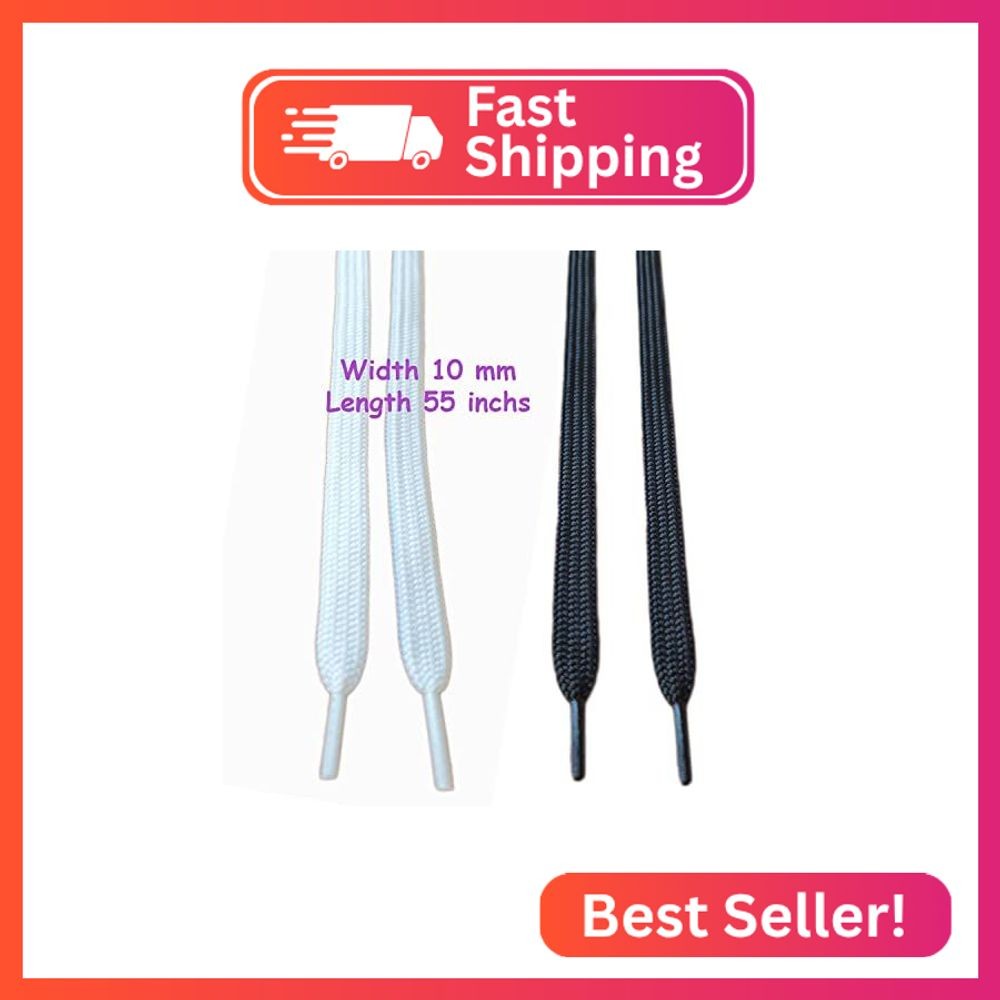 4 PCs 55" Flat Hoodie Drawstring Cords Replacement for Sweat Pants String, Short
