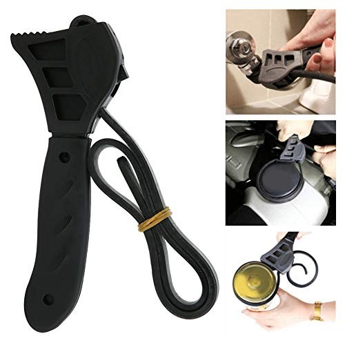 Universal Rubber Strap Wrench, Adjustable Oil Filter Wrench Multi Removal