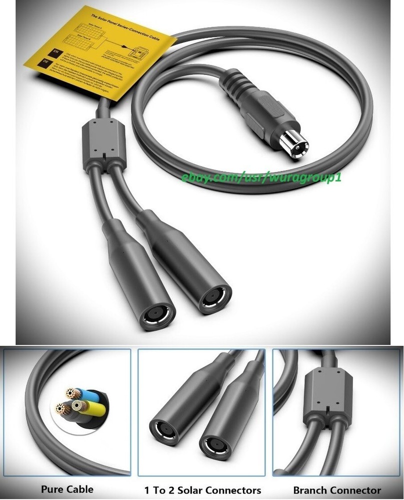 DC8020 Solar Series cable fits Jackery E1000 Pro-E3000 Pro & SolarSaga 200 Panel