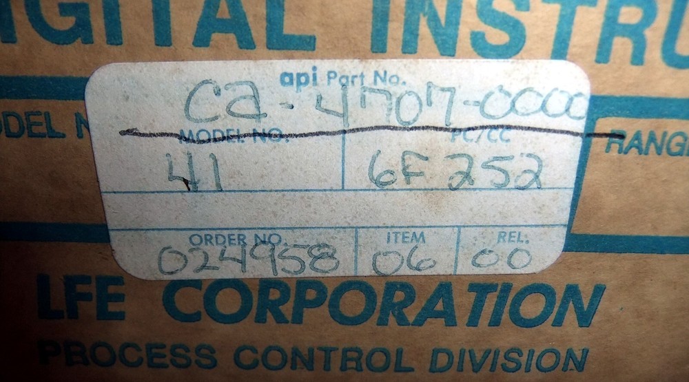 LFE CA-4707-0000 Digital Panel Meter