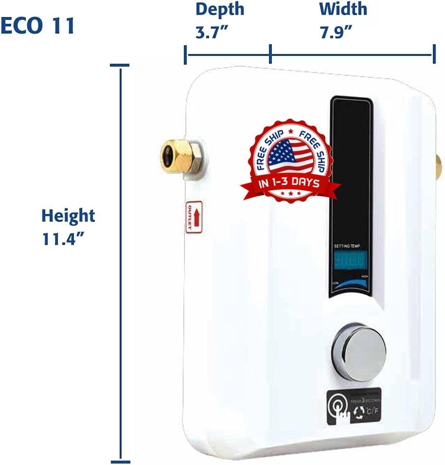 220/240 V Calentador Instantaneo De Agua Electrico Ducha Baño 13000W Sin Tanque