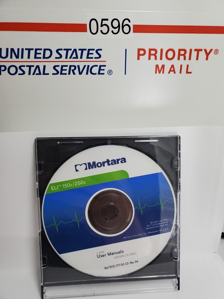 Mortara ELI 150 EKG Machine user manual software Eli 150c DVD cd