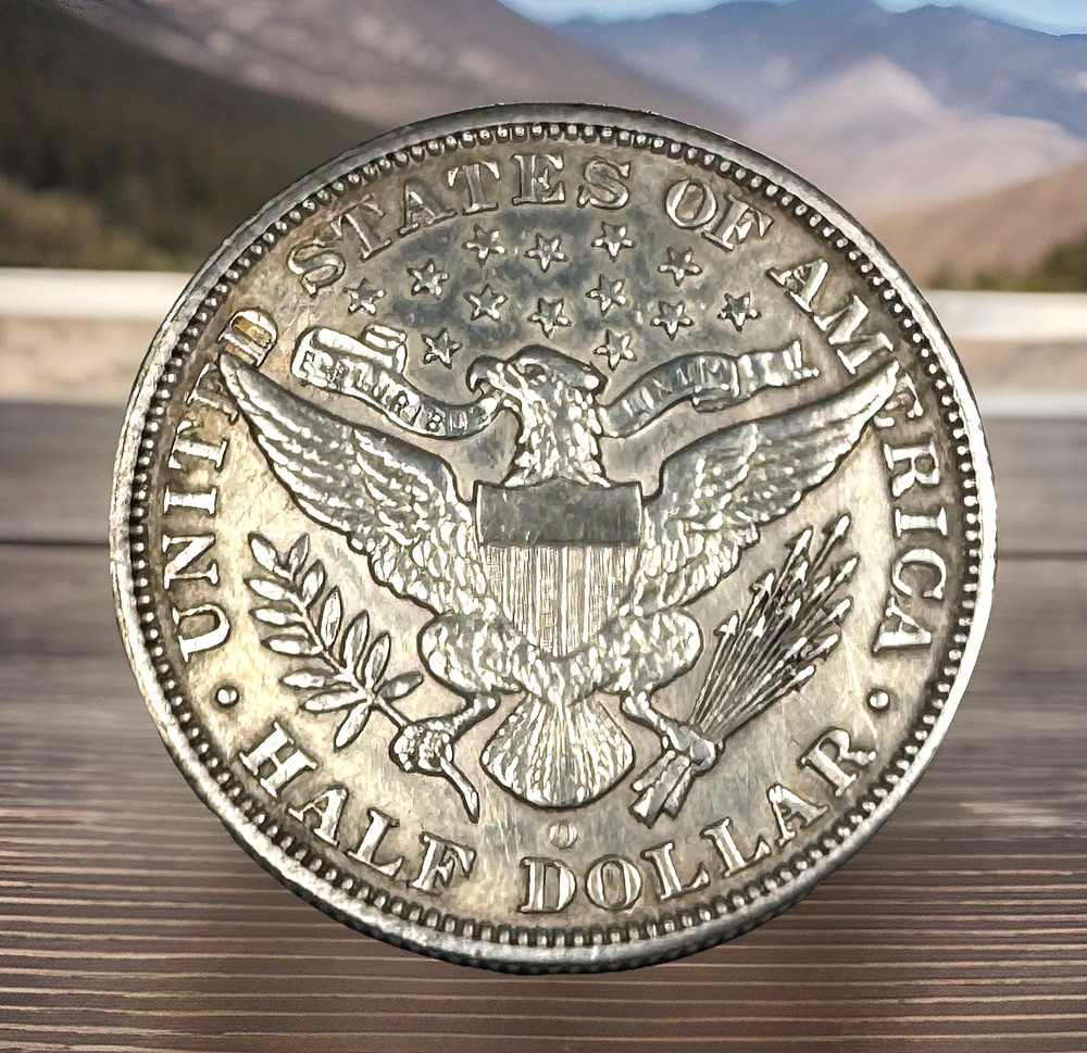 1995o 50c Barber Half Dollar, About Uncirculated