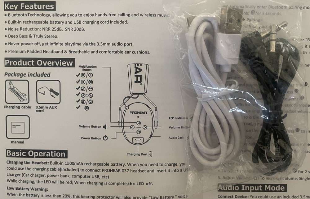 Bluetooth Hearing Protector Earmuffs