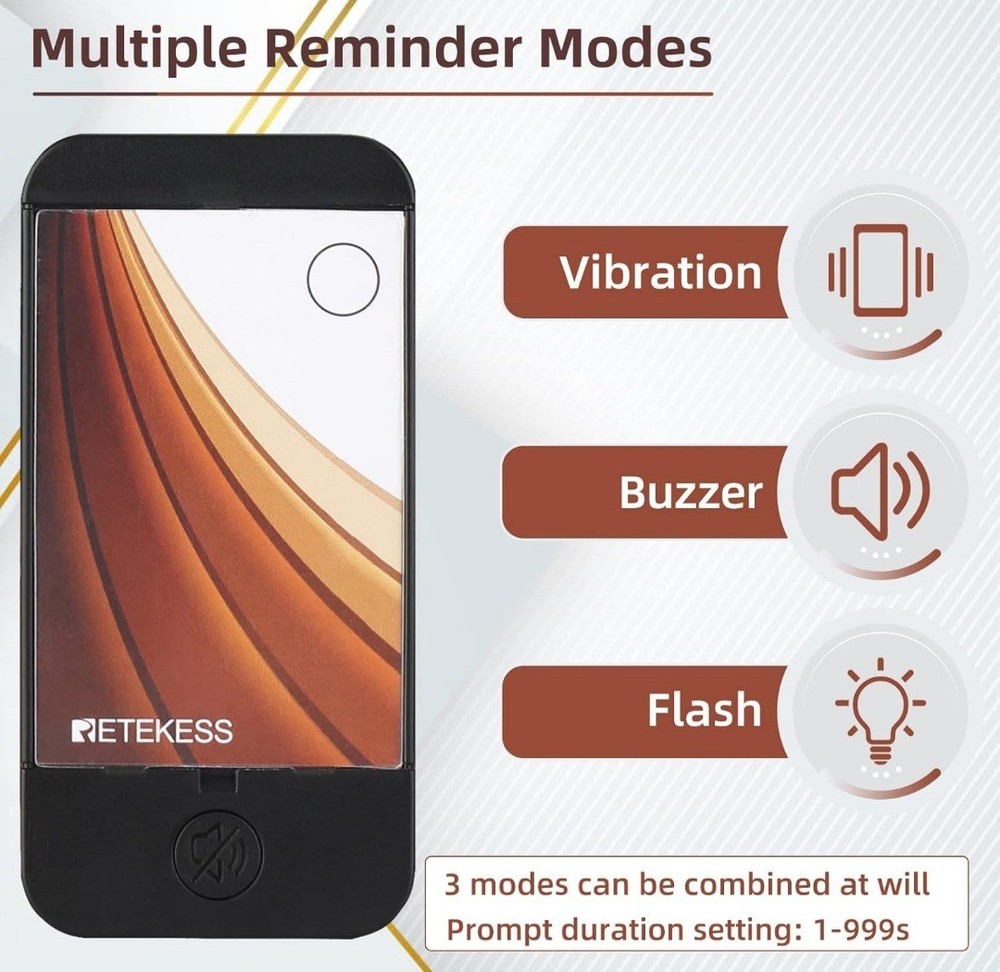 Restaurant Pager, Queue Wireless Calling System, 1640ft Working Distance TD173