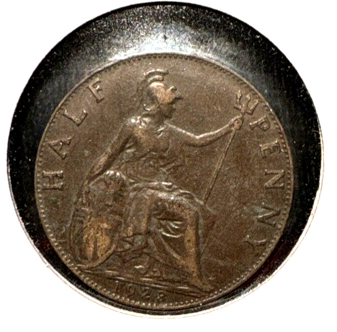 Great Britain 1923 half penny KM 809 VF