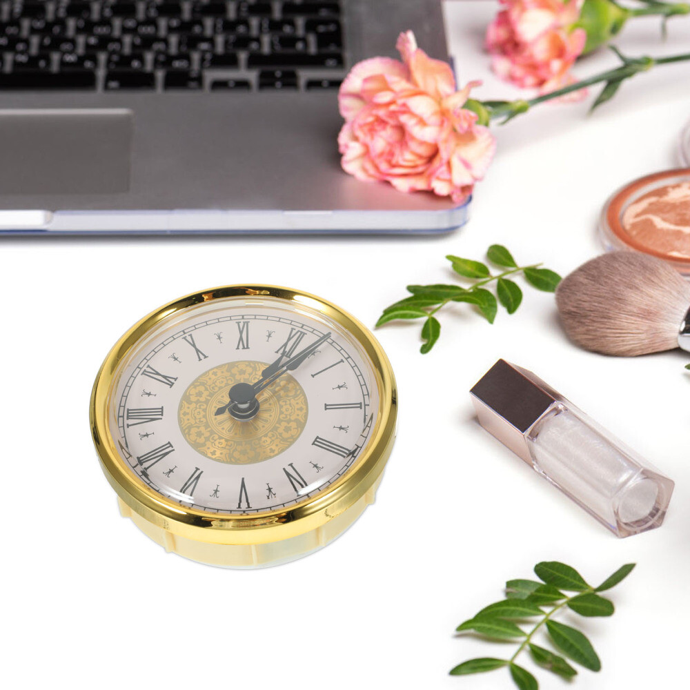 Miniature Clock Mechanism Replacement Insert with Movement Face