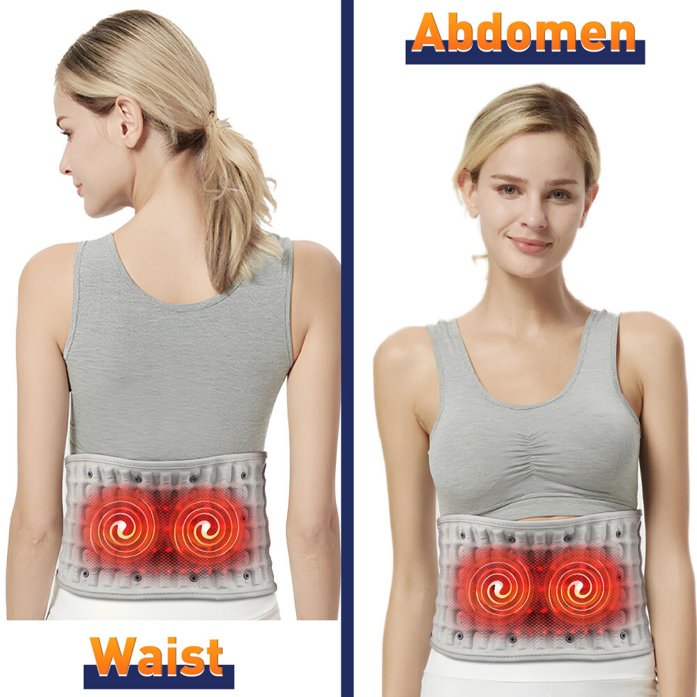 Inflatable Decompression Back Belt with Red Light Heating and Vibration Massager