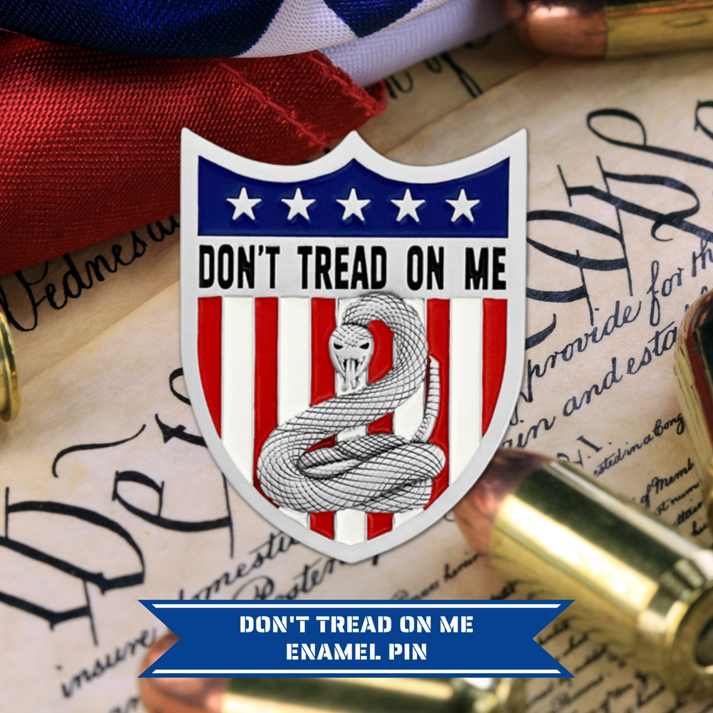 Don't Tread On Me Second Amendment Pin - DTOM Support The 2A