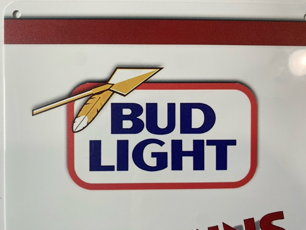 Bud Light Beer Washington Redskins Sign - Commanders Budweiser