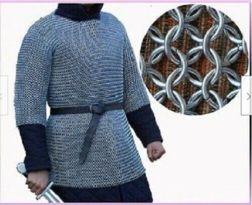 FULL SLEEVE M/S-BUTTED MEDIUM CHAINMAIL SHIRT RUST PROOF CHAINMAIL- ARMOR