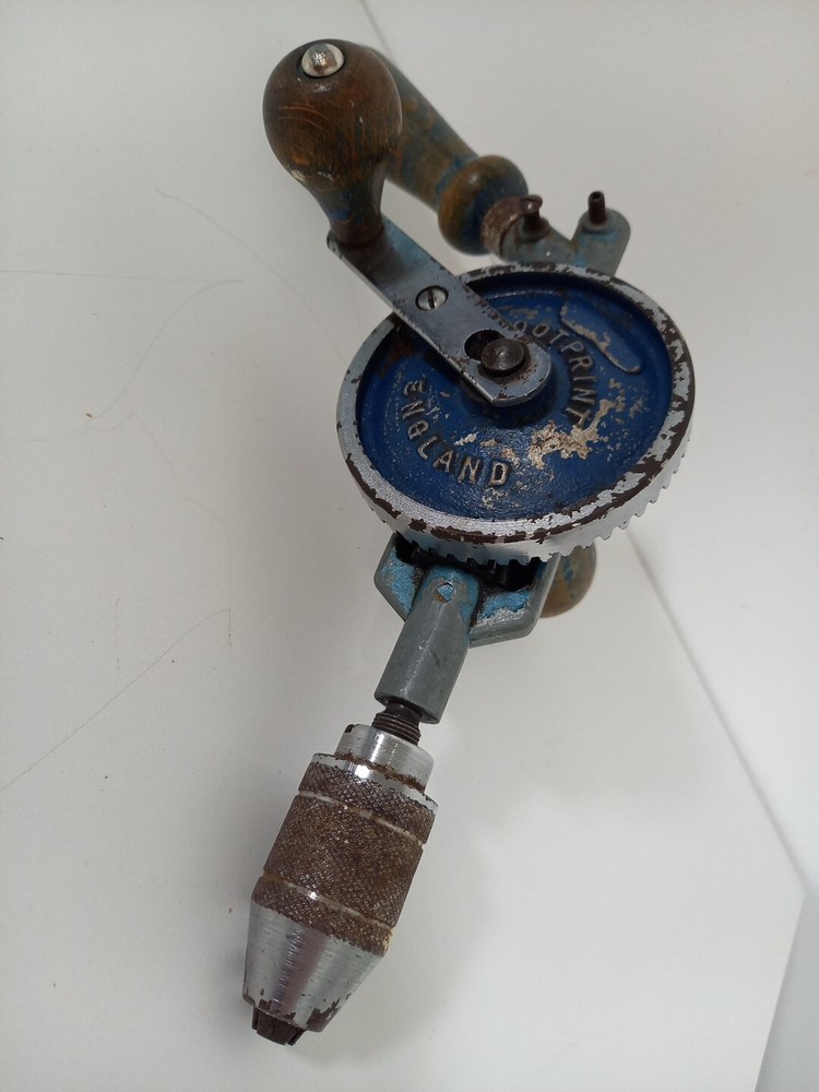 Vintage Footprint Sheffield England Hand Drill