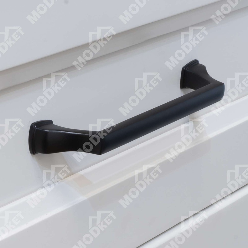 Solid Matte Black Modern Cabinet Pulls Knobs Handles Kitchen Bathroom Drawers